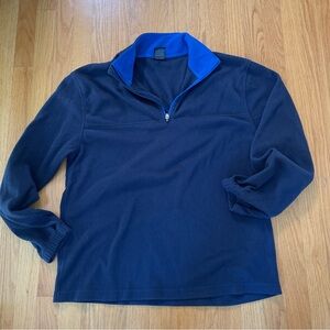 Men's Classic Navy Zip-Up Sweater